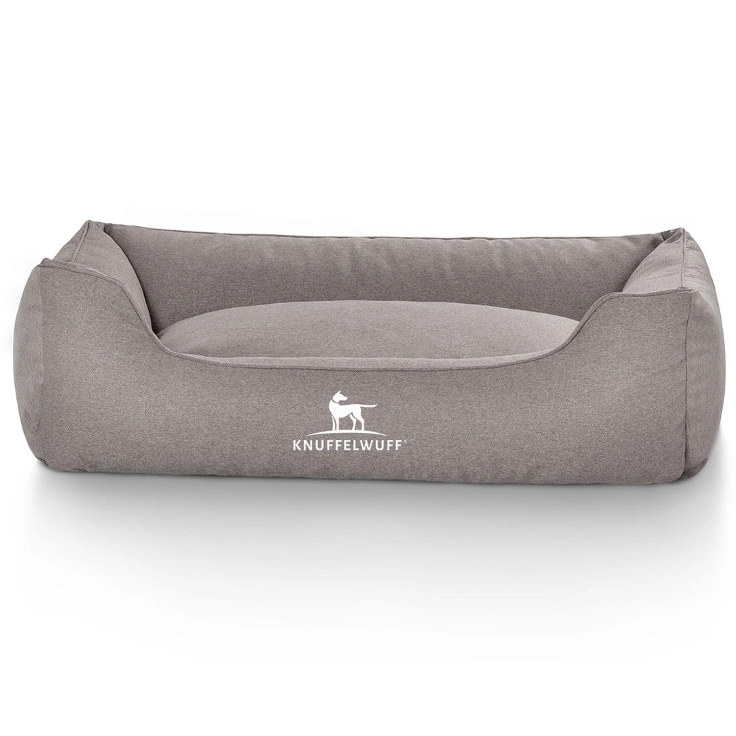 Knuffelwuff Hundebett Crispino Velours M-L 85 x 63cm Grau günstig online kaufen