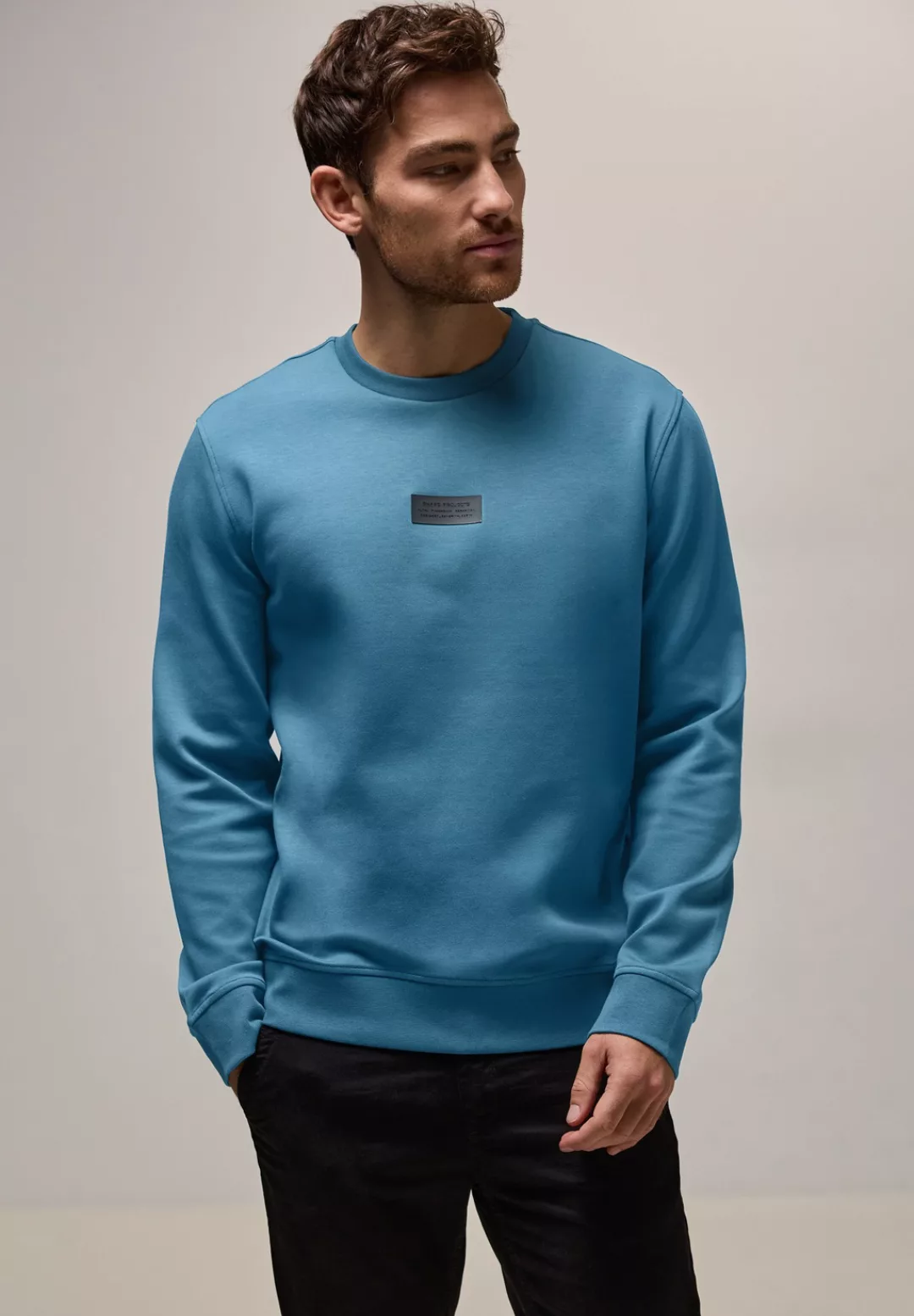 STREET ONE MEN Sweatshirt, mit Rundhalsausschnitt günstig online kaufen