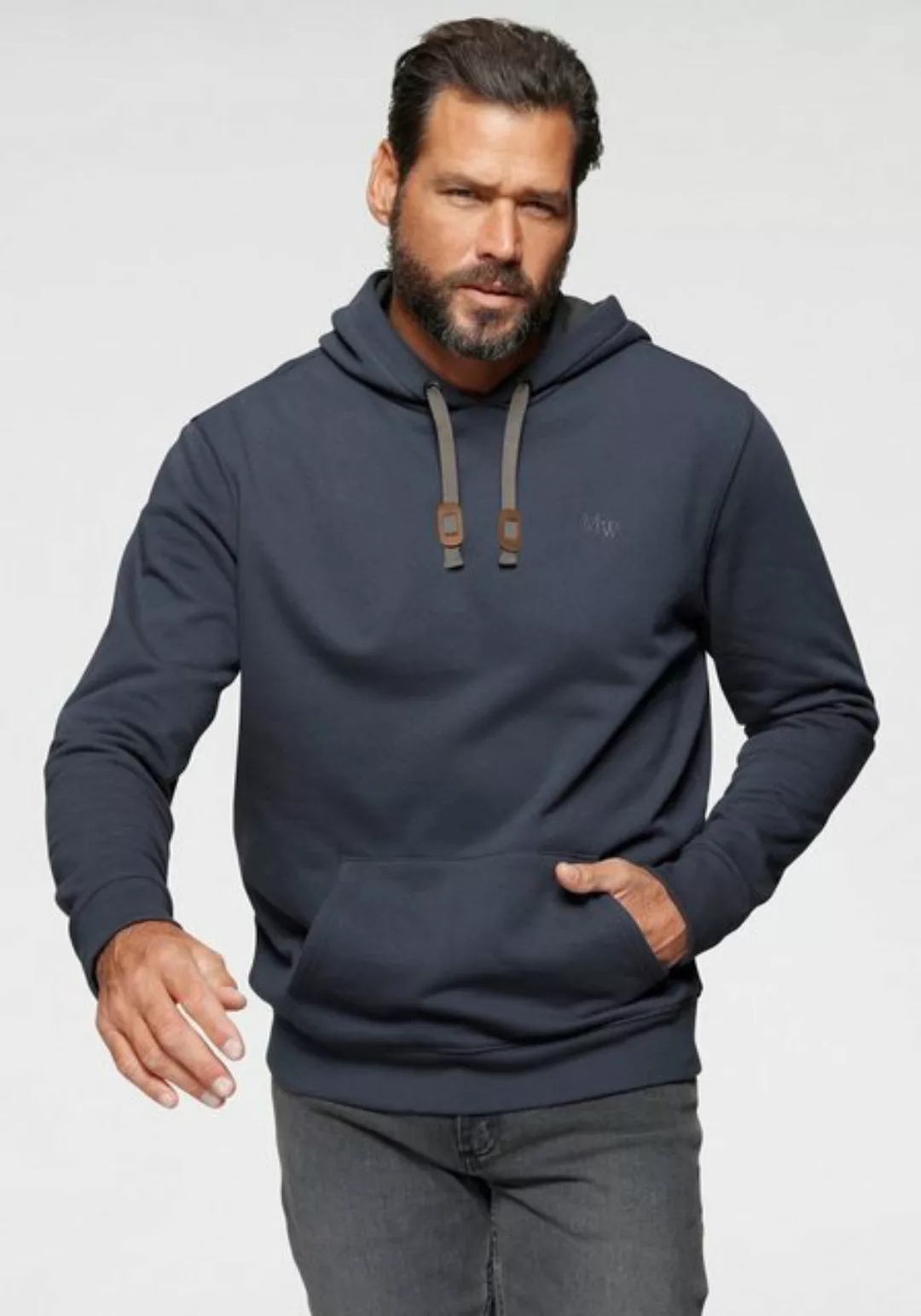 Man's World Kapuzensweatshirt mit Kontrast- Details günstig online kaufen