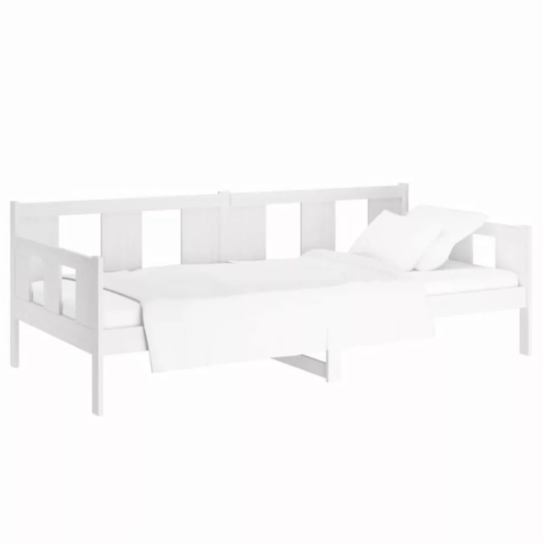 vidaXL Bett Tagesbett Weiß Massivholz Kiefer 90x190 cm günstig online kaufen
