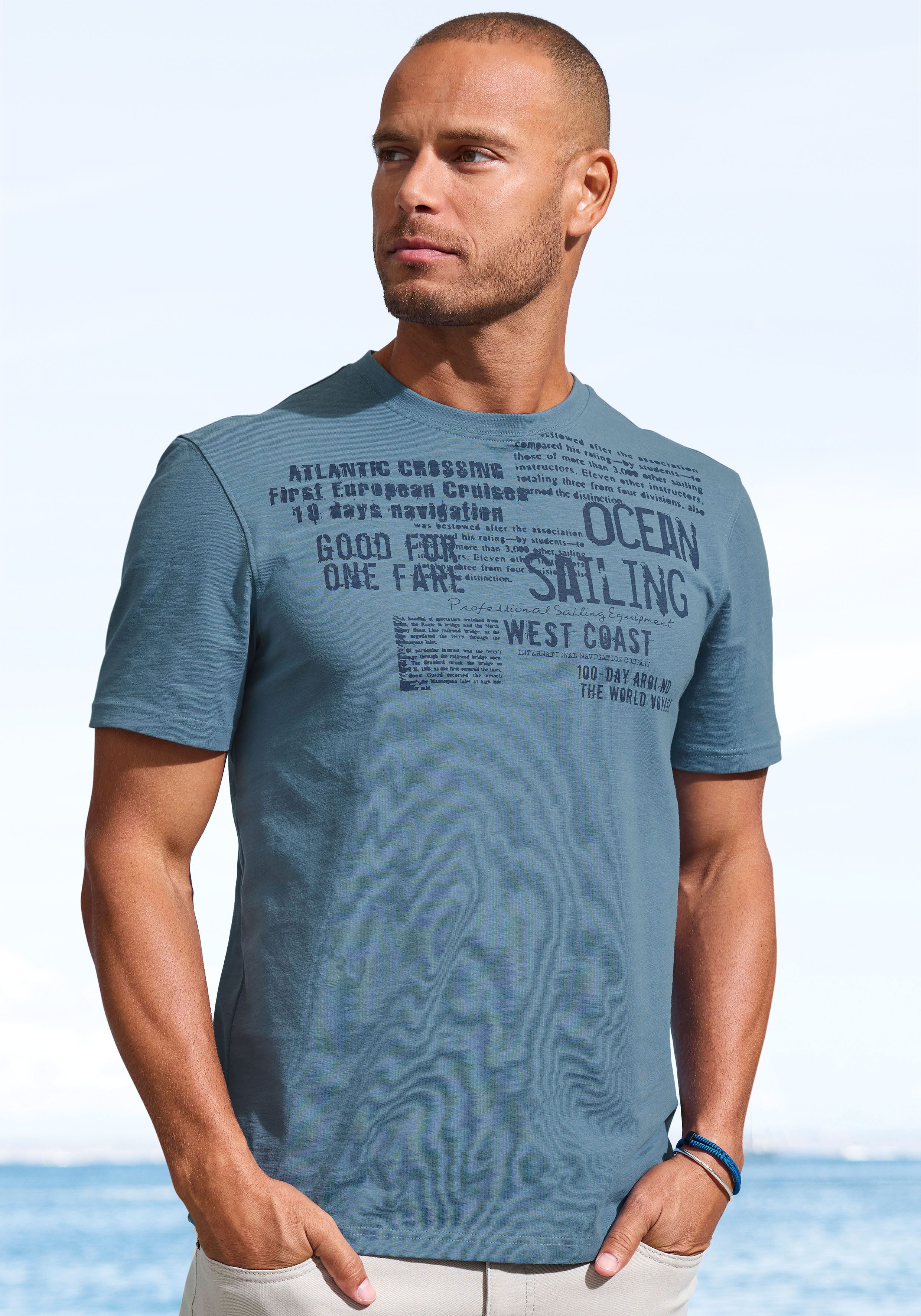 John Devin T-Shirt mit Print Regular-Fit, günstig online kaufen