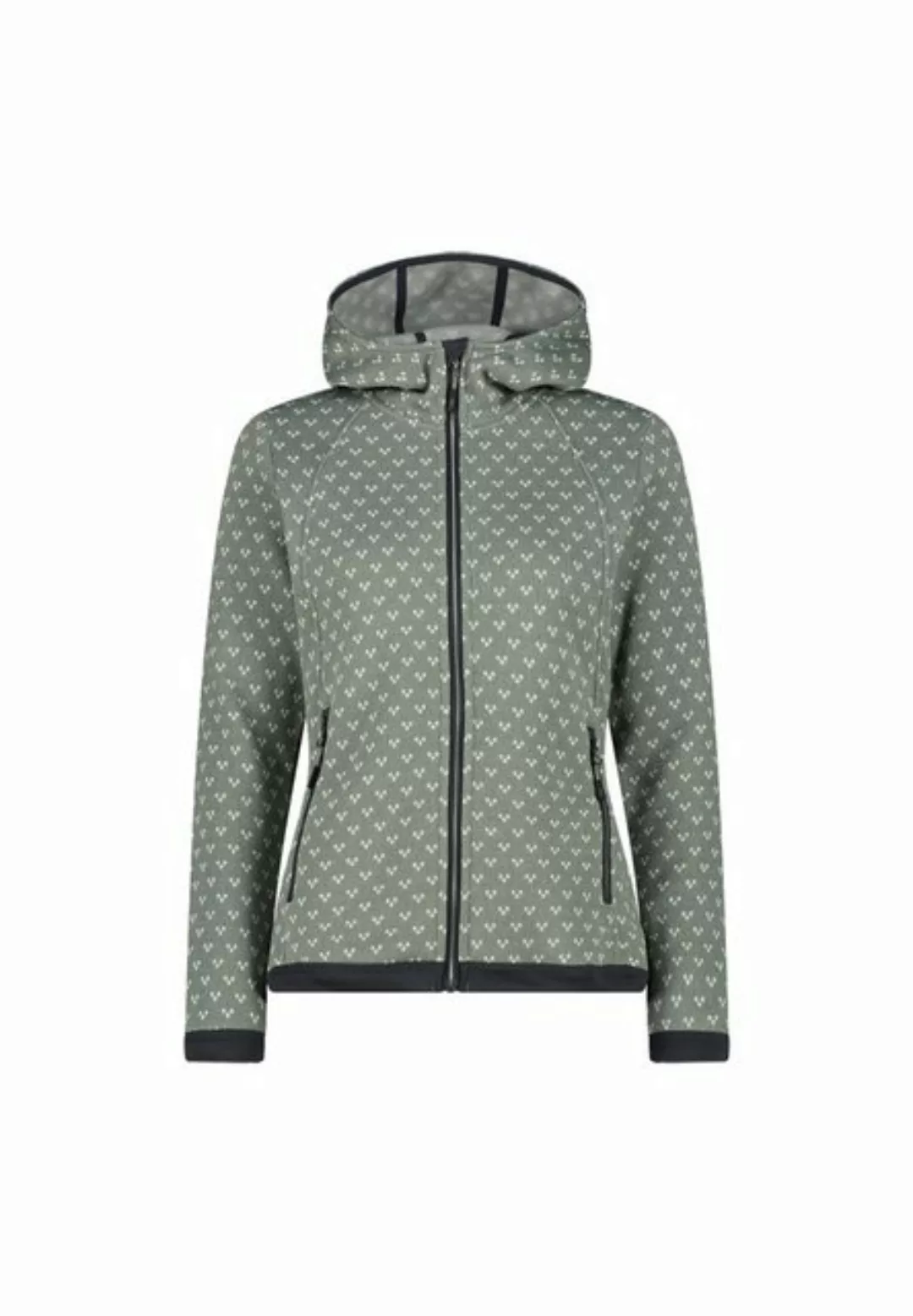 CMP Fleecejacke CMP Damen Knit-Tech Strickjacke mit Jacquard-Gewebe und Kap günstig online kaufen