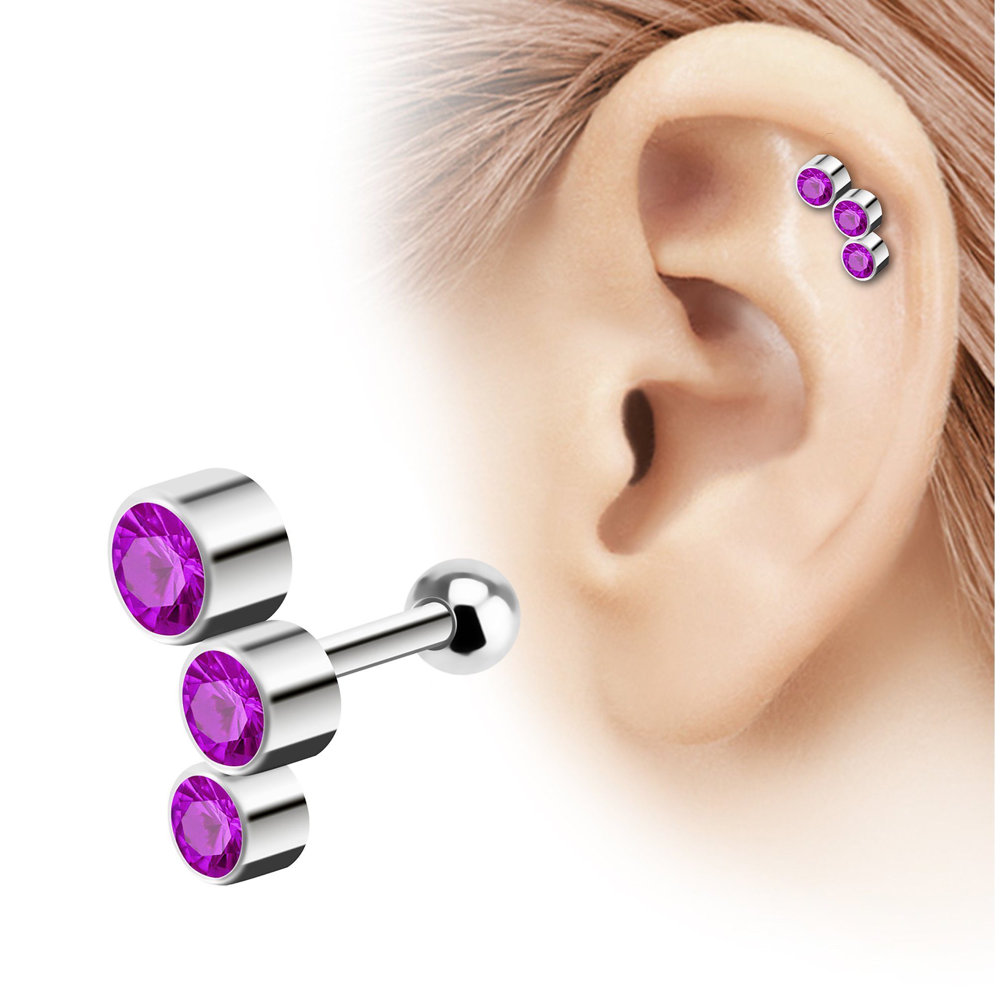 Taffstyle Piercing-Set Ohr Tragus Knorpel Helix günstig online kaufen