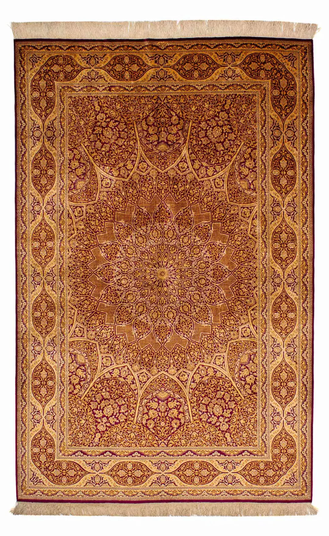 morgenland Seidenteppich »Ghom - Seide Medaillon 216 x 132 cm«, rechteckig günstig online kaufen