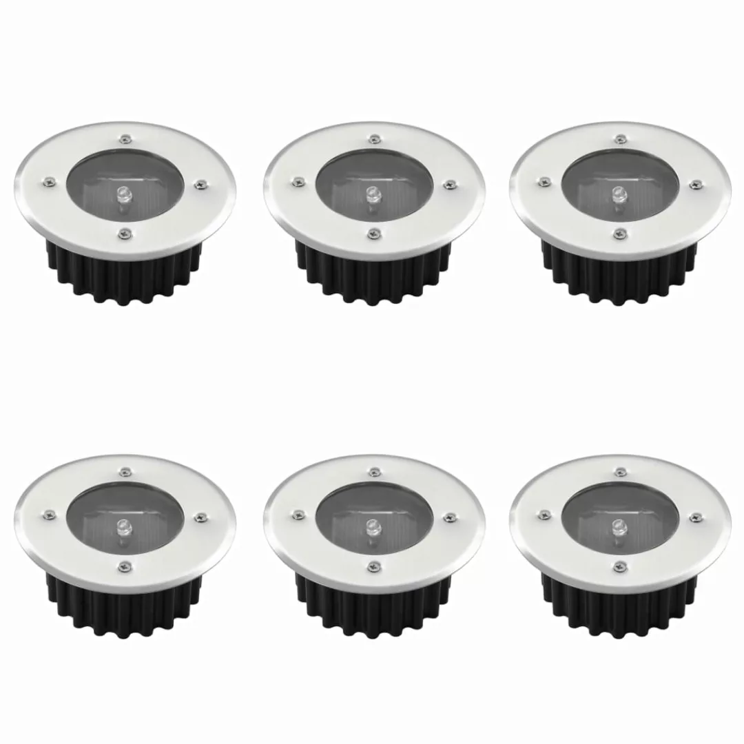 Solarlampe 6 X Rund Led Garten Licht Bodenbeleuchtung Solar günstig online kaufen