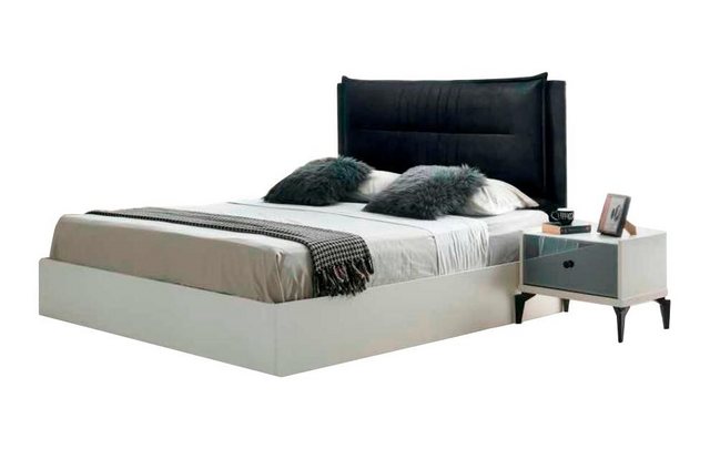 JVmoebel Bett Zweifarbig Bett Schlafzimmer Weiß Schwarz Modern Design (1-tl günstig online kaufen