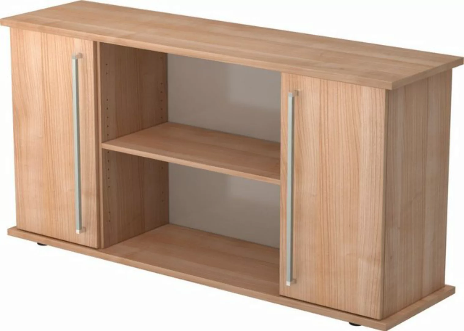 Aktenschrank Sideboard SB 2OH 2 Türen BxTxH 166,1x44,8x84cm Griff CE Nussba günstig online kaufen