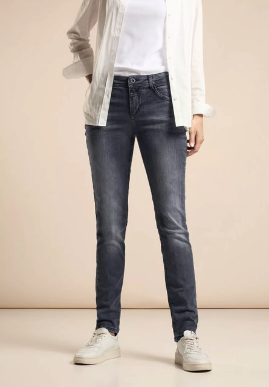 STREET ONE High-waist-Jeans (1-tlg) Plain/ohne Details günstig online kaufen