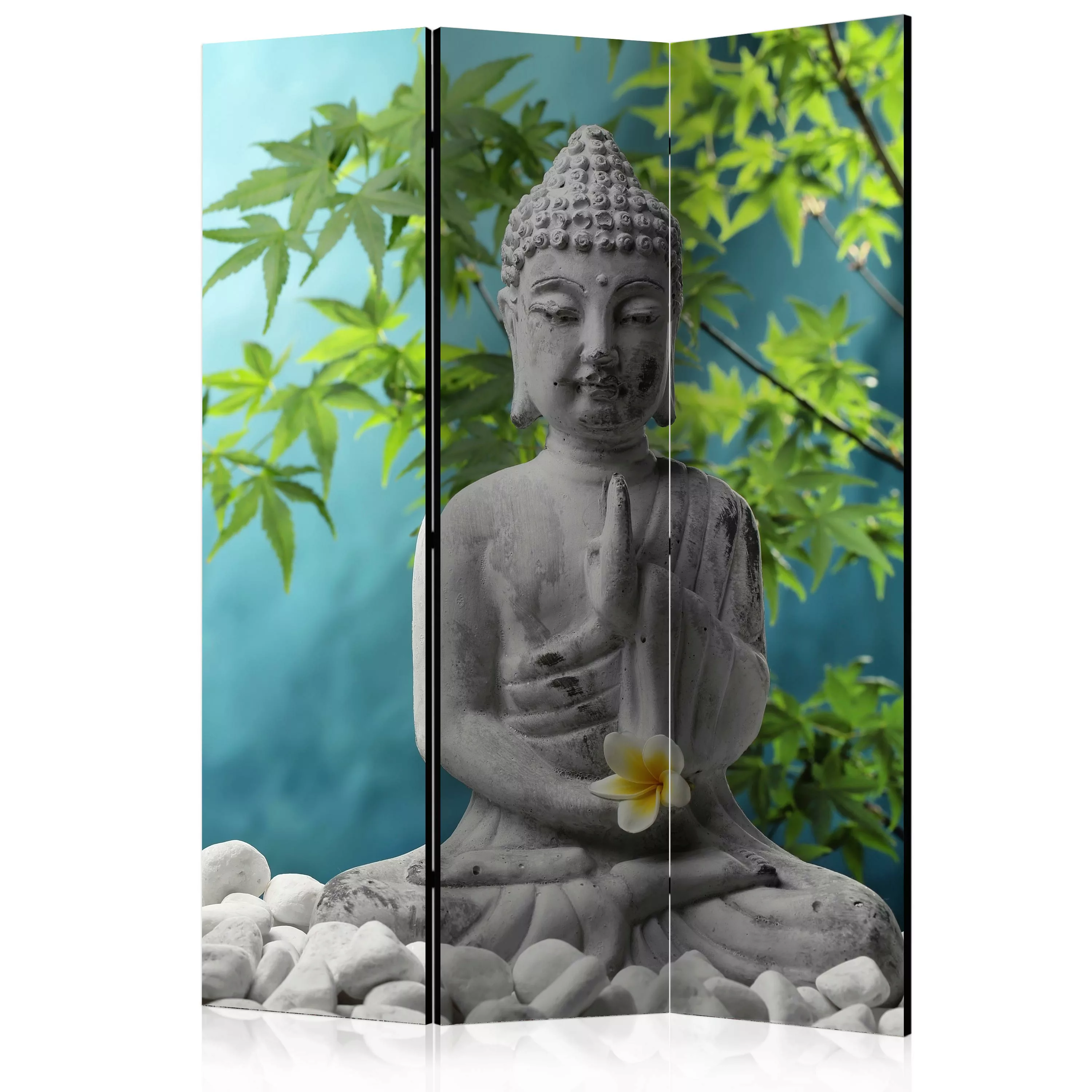3-teiliges Paravent - Meditating Buddha [room Dividers] günstig online kaufen