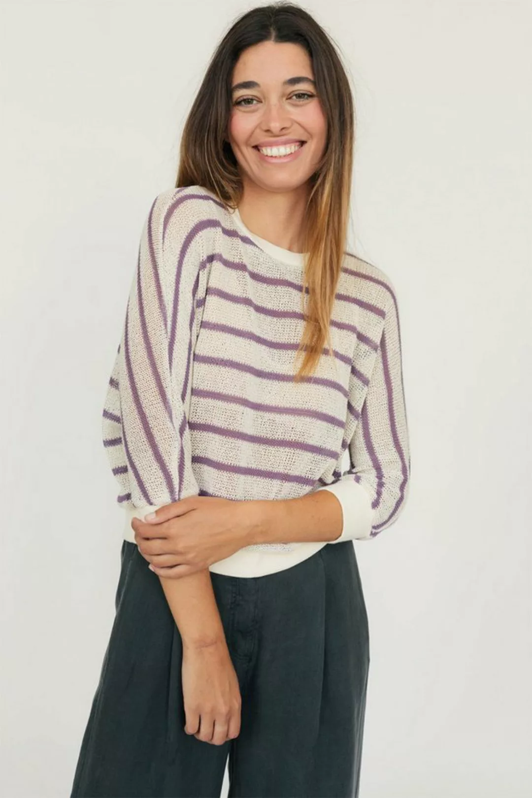 TWOTHIRDS T-Shirt-Body Boddam - Lilac Stripes Nachhaltige Materialien, Komf günstig online kaufen