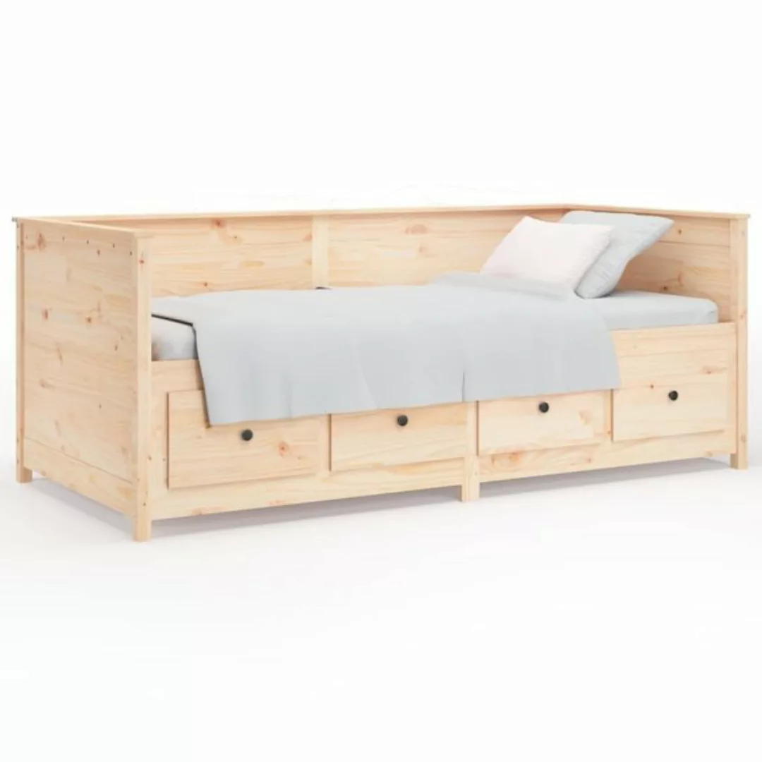 vidaXL Bettgestell Gästebett Tagesbett 90x190 cm Massivholz Kiefer Bett Bet günstig online kaufen