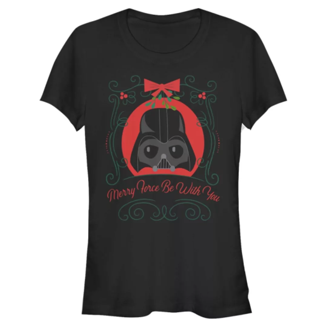 Star Wars - Darth Vader Merry Force - Weihnachten - Frauen T-Shirt günstig online kaufen