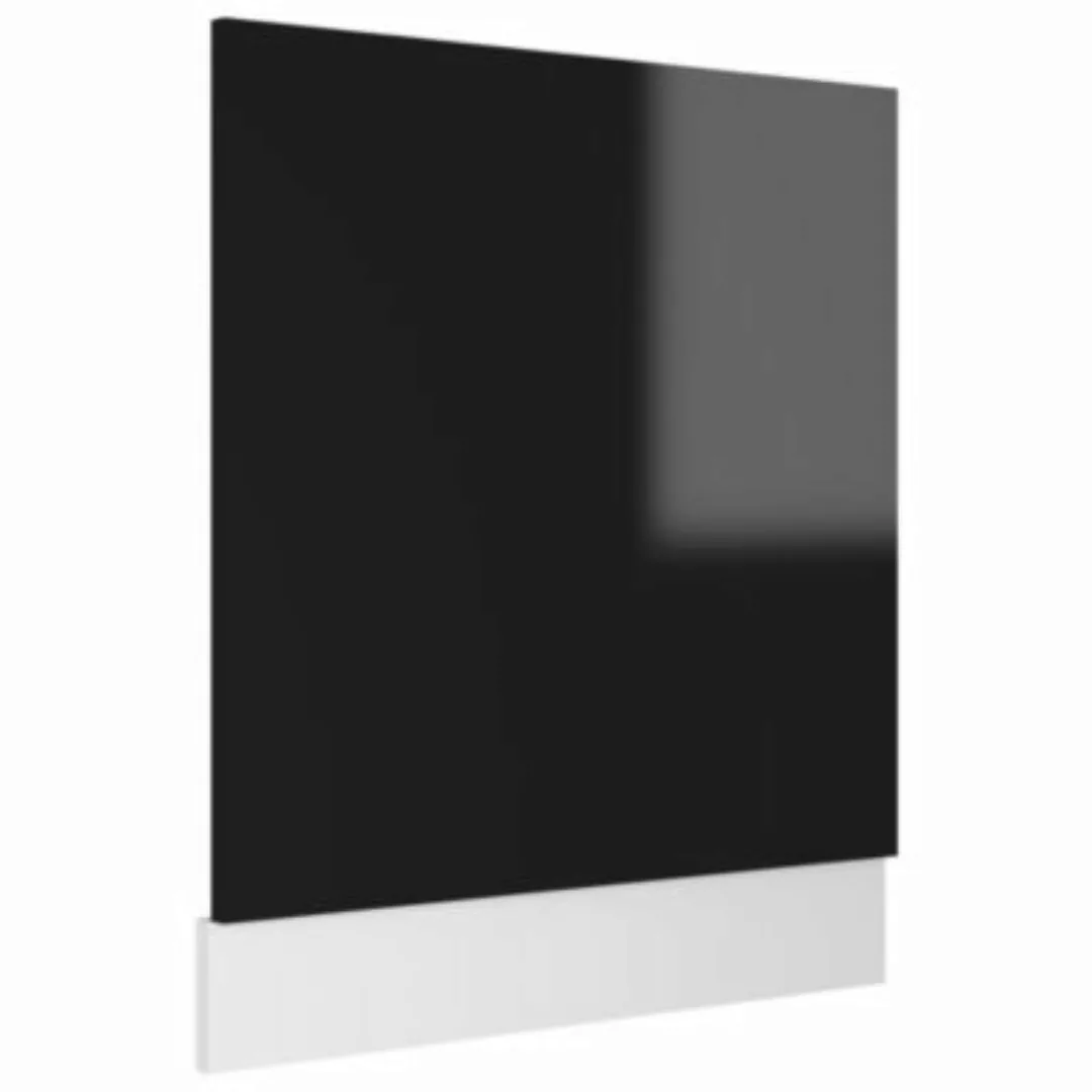 Geschirrspülerblende Hochglanz-schwarz 59,5x3x67 Cm Spanplatte günstig online kaufen
