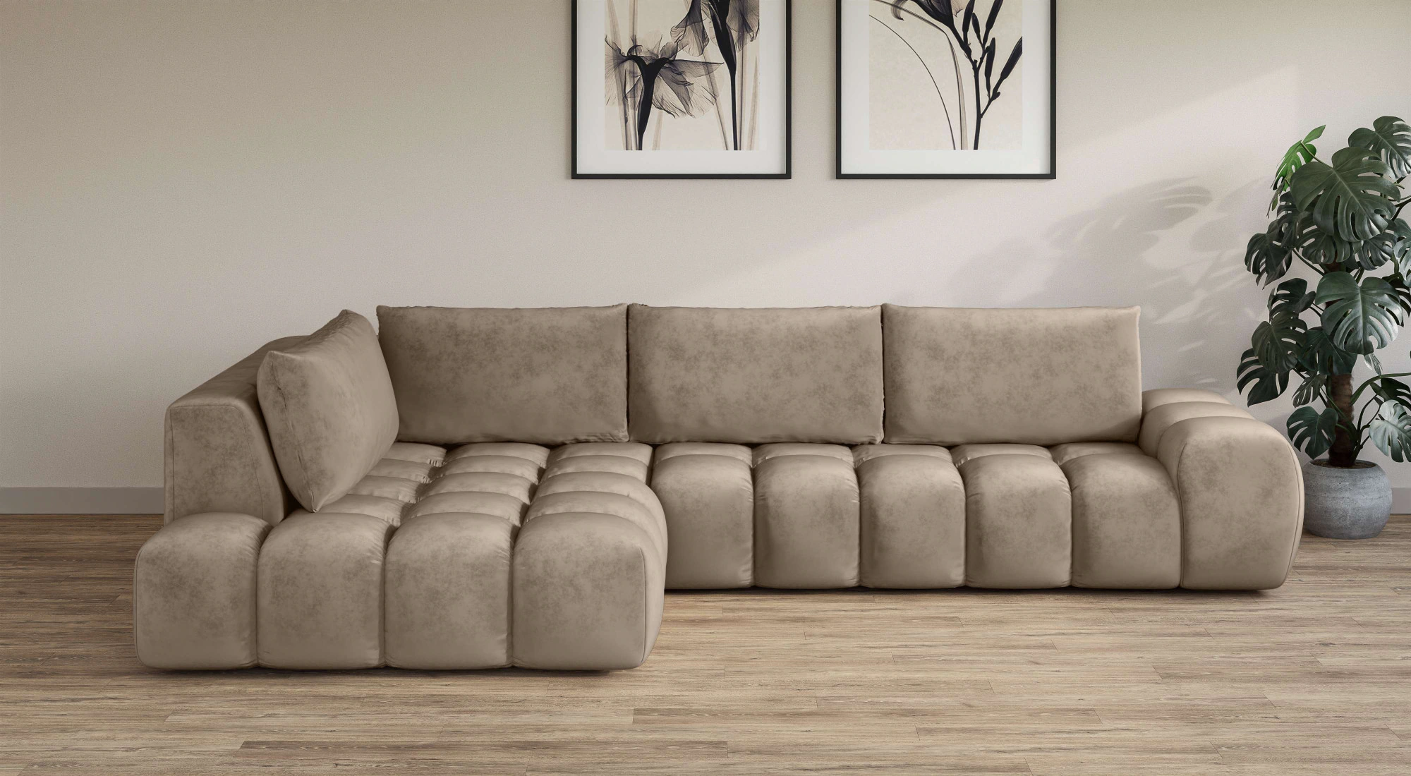 INOSIGN Ecksofa "AZITA klein, L-Form, elegant und bequem Designsofa", lose günstig online kaufen