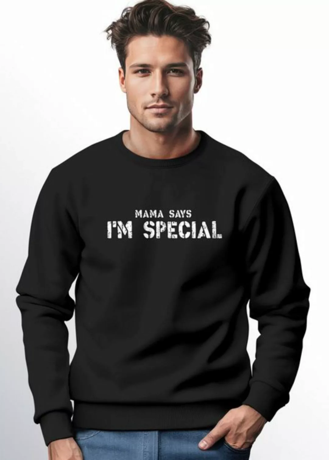 Neverless Sweatshirt Sweatshirt Herren Shirt Spruch lustig Mama Says I Am S günstig online kaufen