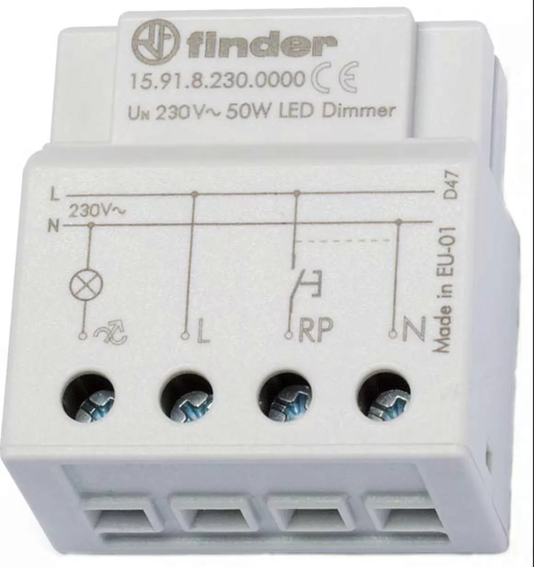 Finder Dimmer elektronisch 230VAC max.50W LED 15.91.8.230.0000 günstig online kaufen