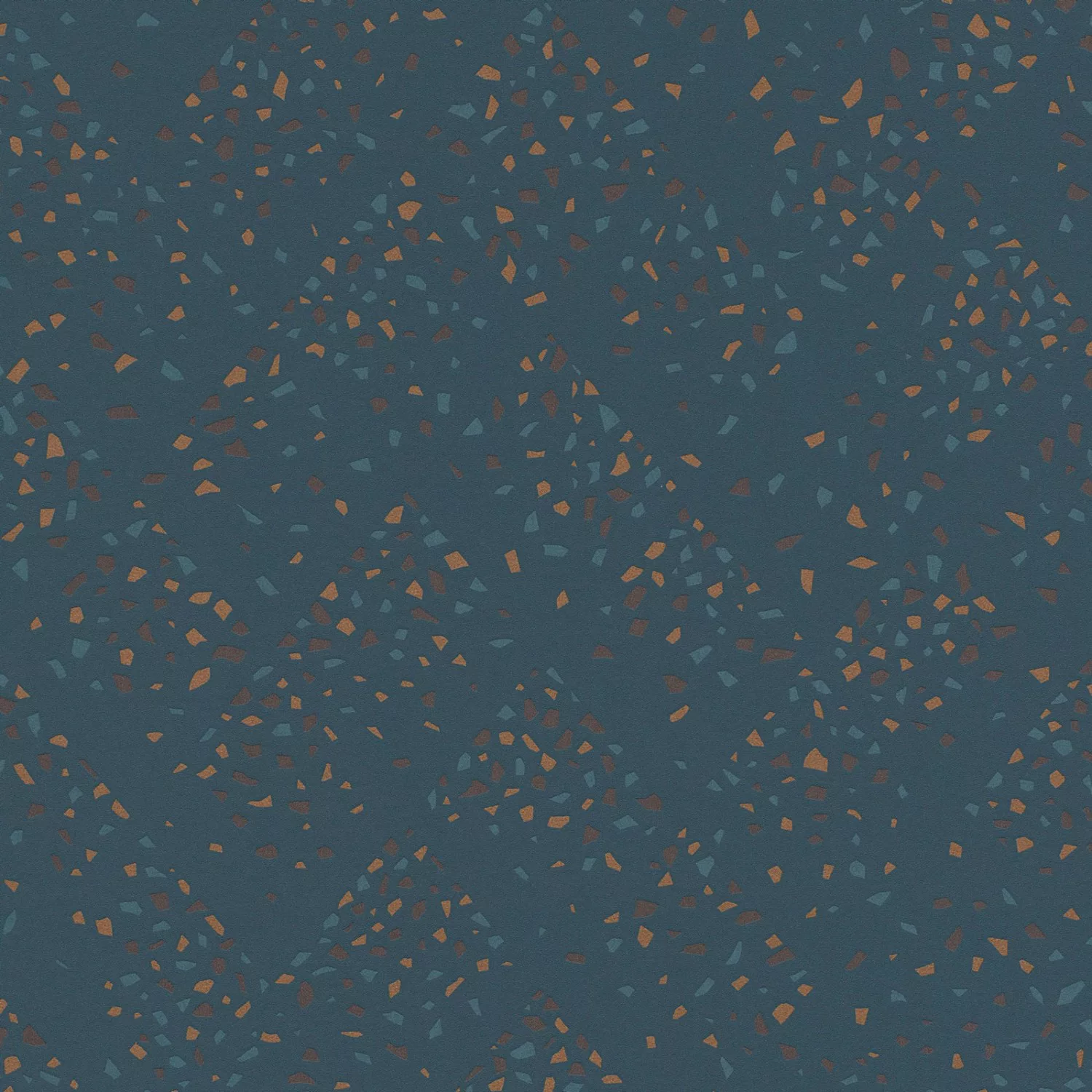 Bricoflor Terrazzo Tapete Dunkelblau Moderne Confetti Vliestapete in Blau B günstig online kaufen