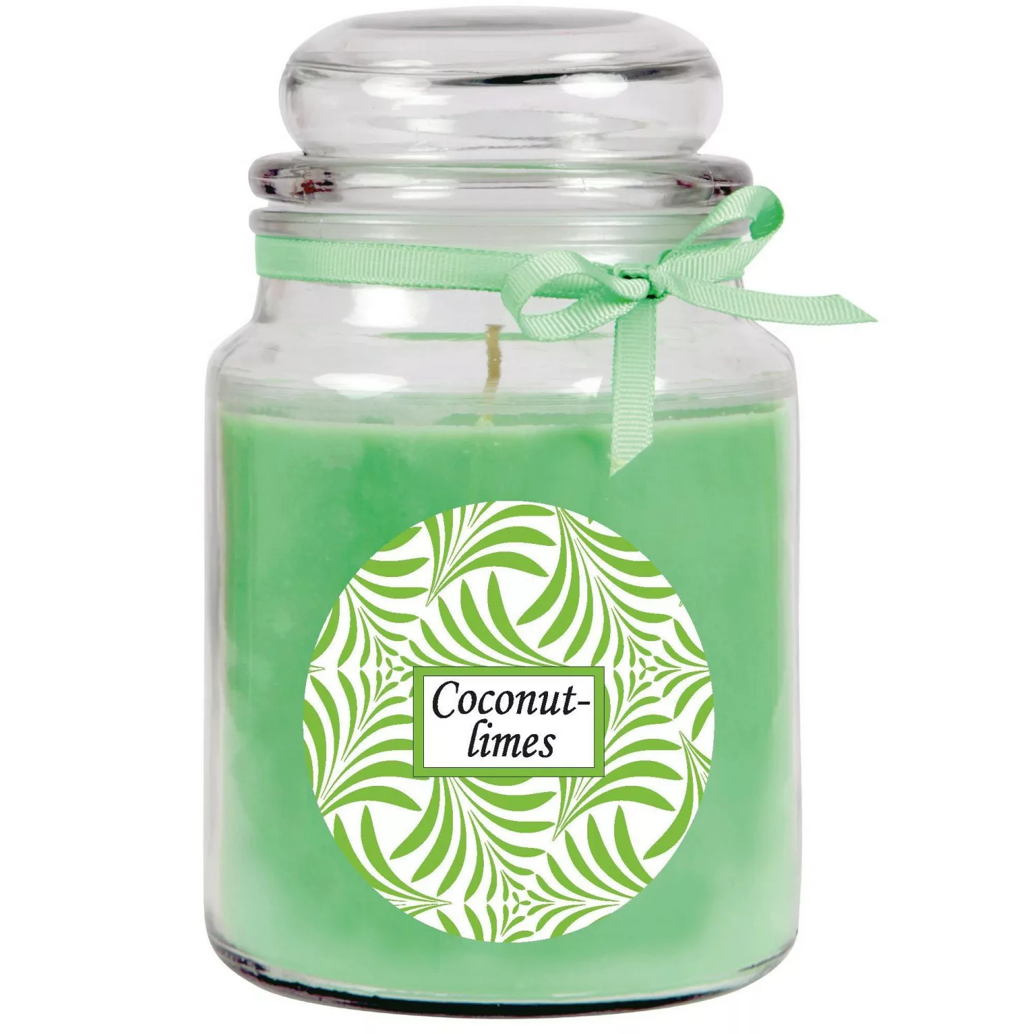 HS Candle Duftkerze & Glas Duft Schriftzug Bonbon Ø10 cm Coconut Limes günstig online kaufen