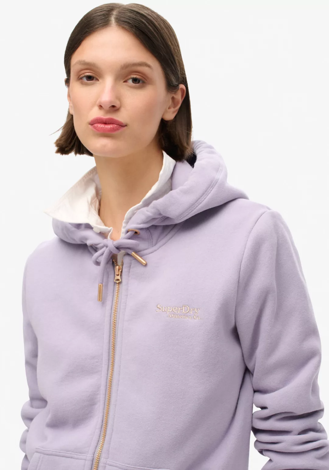 Superdry Kapuzensweatjacke "ESSENTIAL LOGO ZIP HOODIE", mit Logostickerei günstig online kaufen