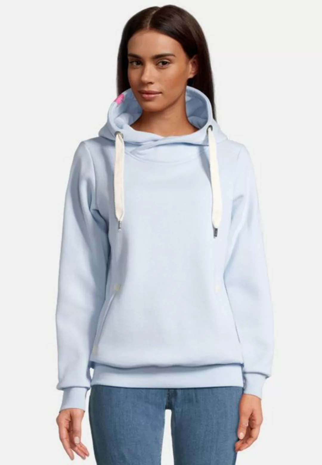 salzhaut Kapuzenpullover Damen Hoodie Pullover Sünn unifarben - Sweater mit günstig online kaufen