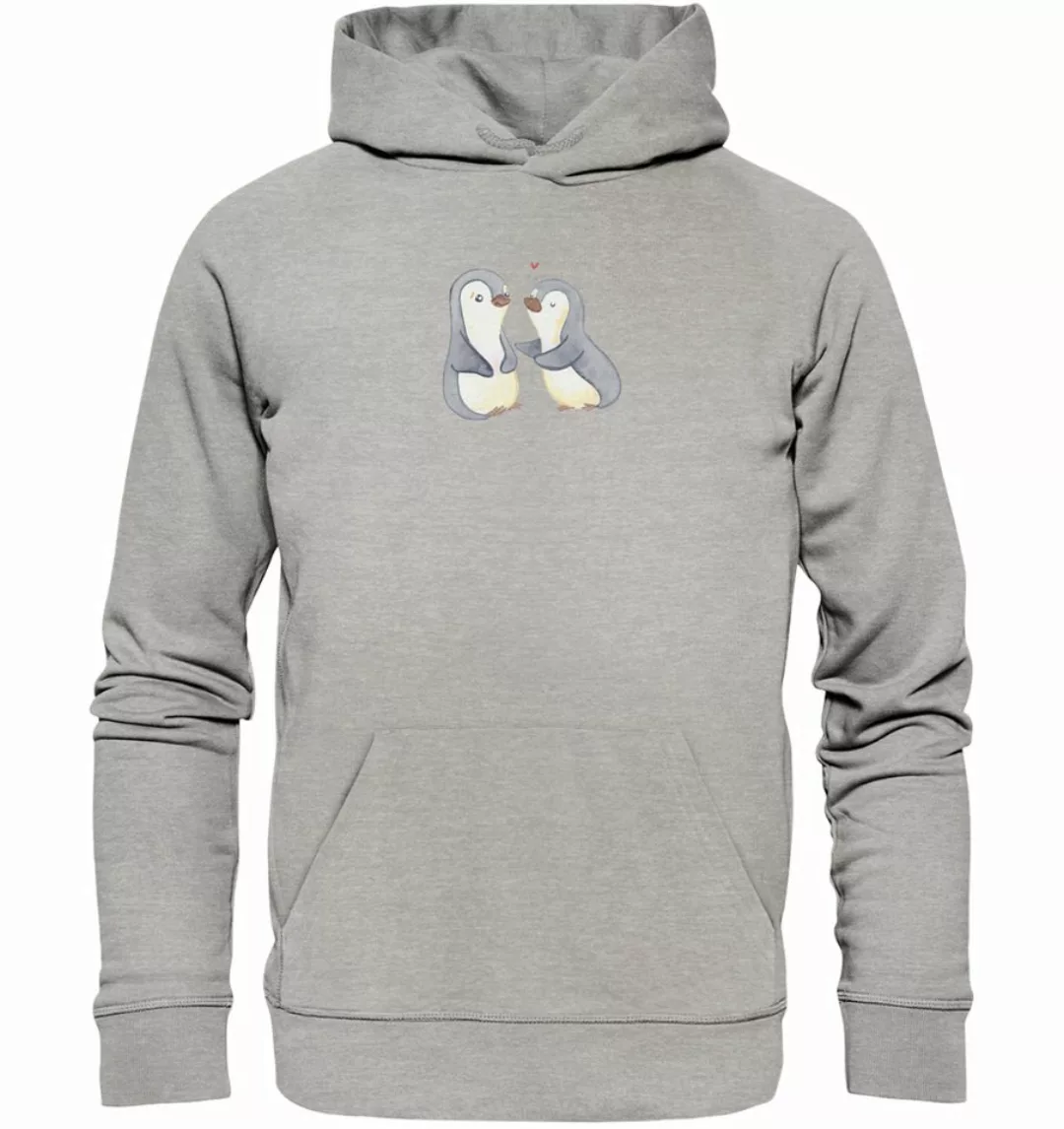 Mr. & Mrs. Panda Hoodie Größe L Pinguine trösten - Heather Grey - Geschenk, günstig online kaufen