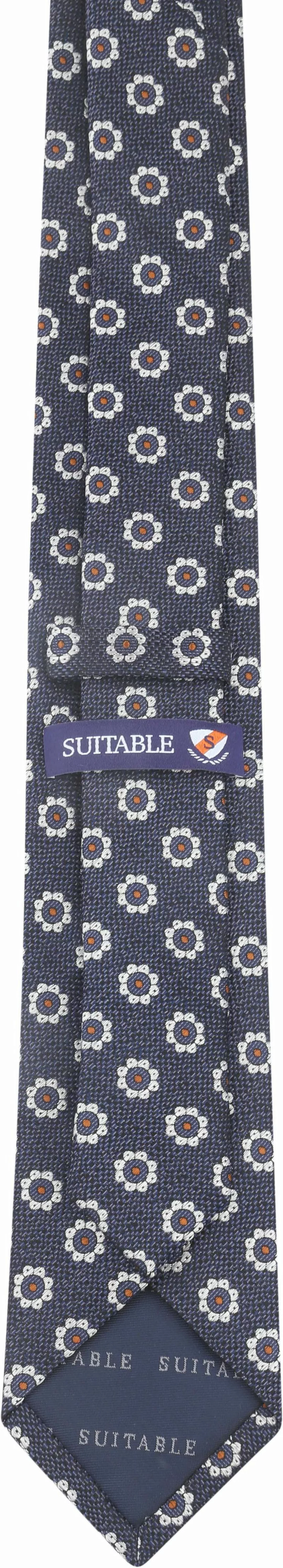 Suitable Krawatte Seide Blumen Navy - günstig online kaufen