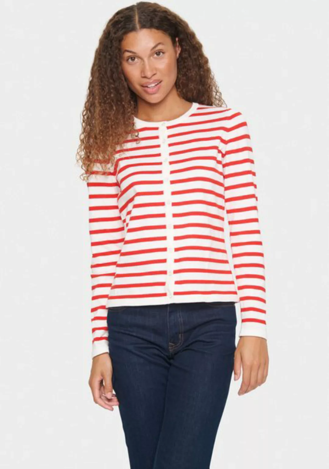 Saint Tropez Strickjacke MilaSZ Striped Cardigan günstig online kaufen