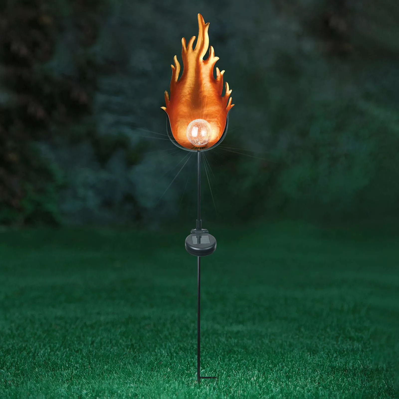 Globo LED Solarleuchte Metall Rostfarben 93,5 cm x 7,3 cm günstig online kaufen