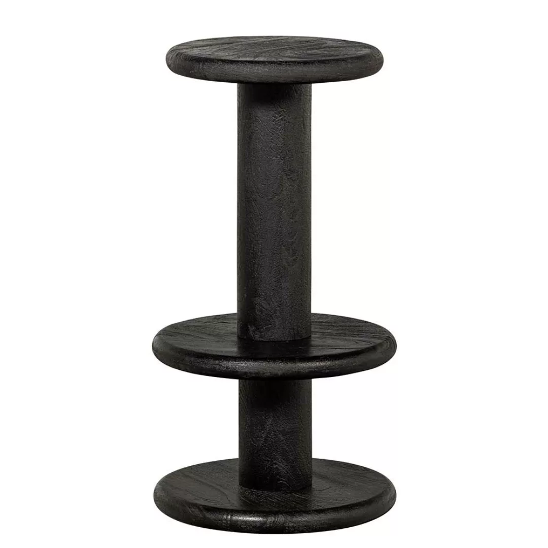 Bar Holzhocker schwarz in modernem Design 74 cm Sitzhöhe günstig online kaufen