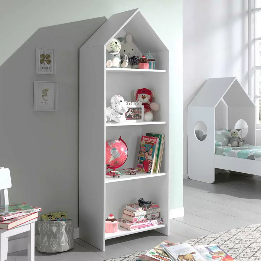 Kinderzimmer Regal in Weiß Haus Optik günstig online kaufen