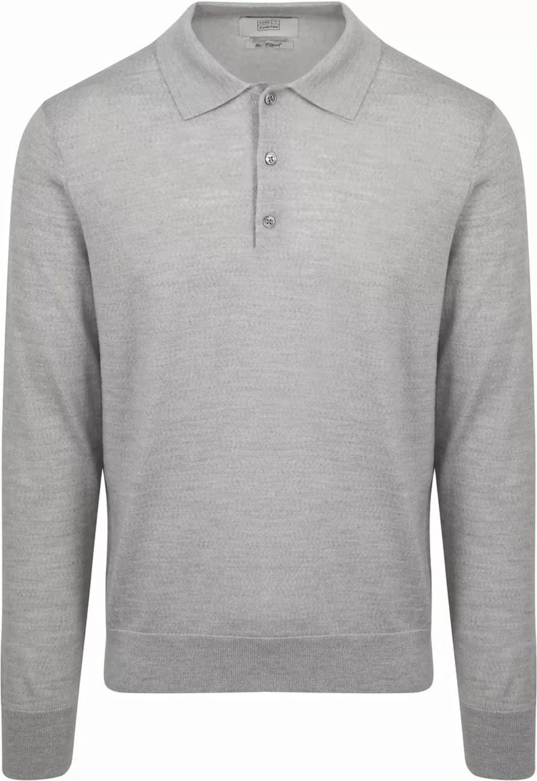 King Essentials The Robert Long Sleeve Poloshirt Merino Grau - Größe XXL günstig online kaufen