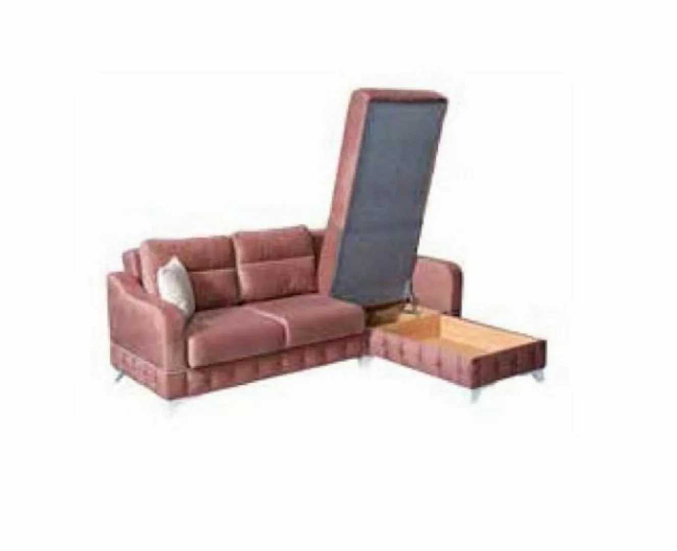 JVmoebel Ecksofa Luxuriöses Wohnzimmersofa Sofa L-Form Modern Bequem in Ros günstig online kaufen