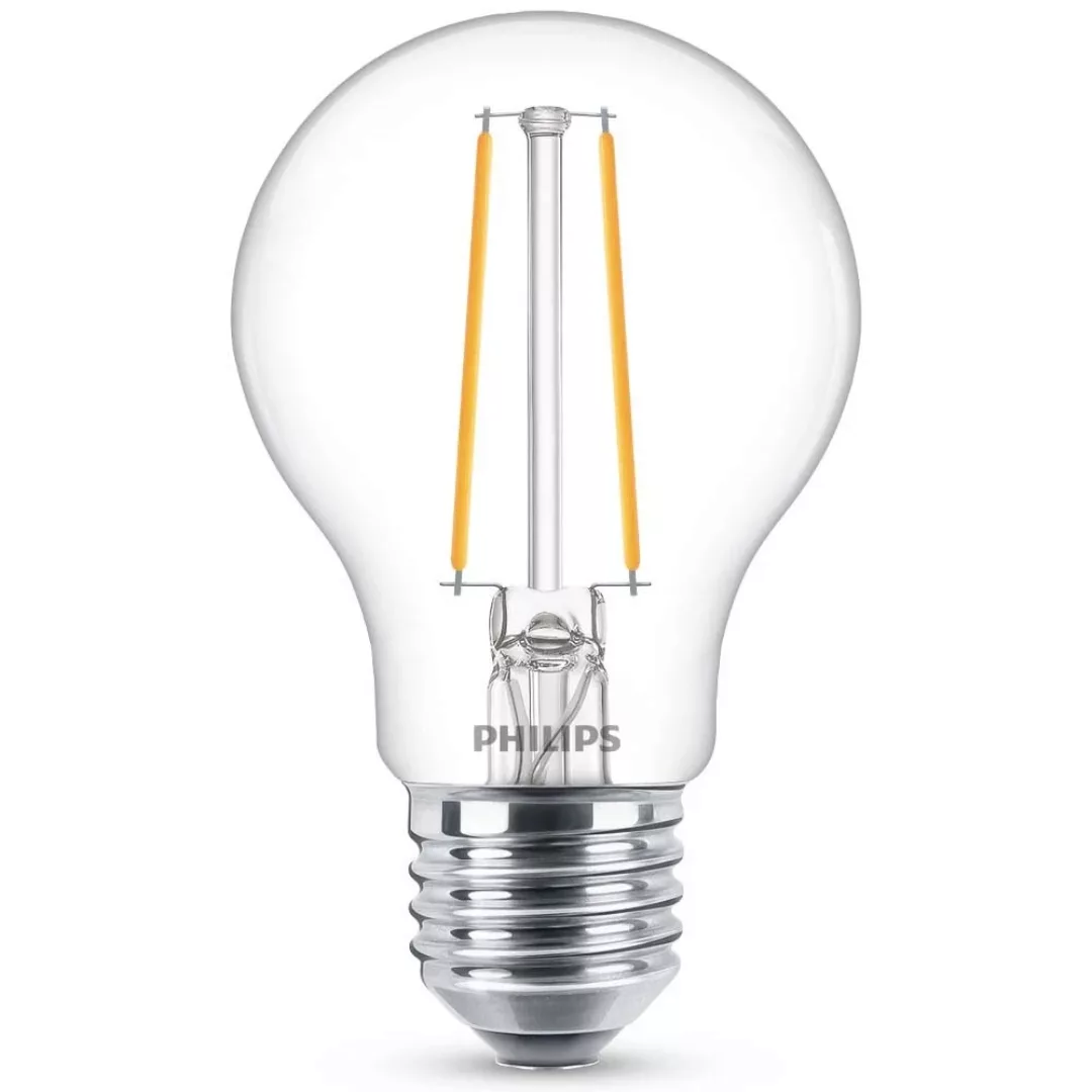 Philips LED Filament Lampe ersetzt 25W E27 Birne - A60 2,2W 250lm 2700K Ein günstig online kaufen