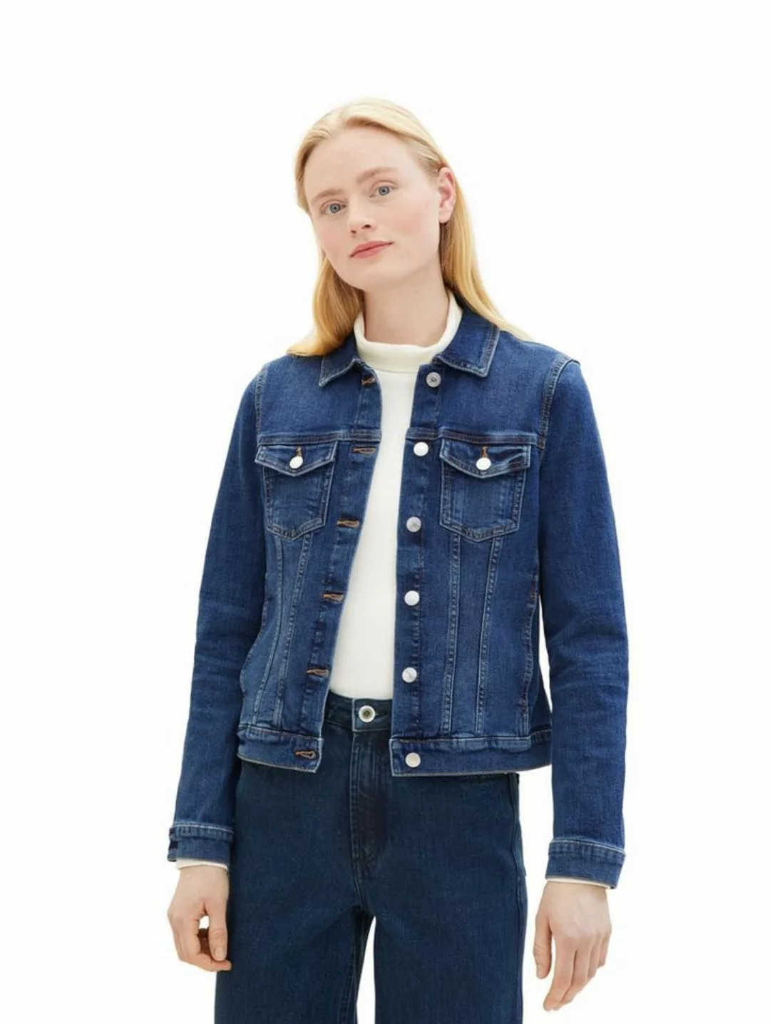 Tom Tailor Denim Damen Jeansjacke EASY DENIM JACKET - Regular Fit günstig online kaufen