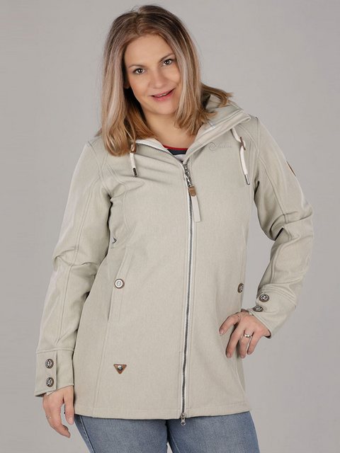 Dry Fashion Softshelljacke Damen Softshell Mantel Sellin Meliert mit Fleece günstig online kaufen