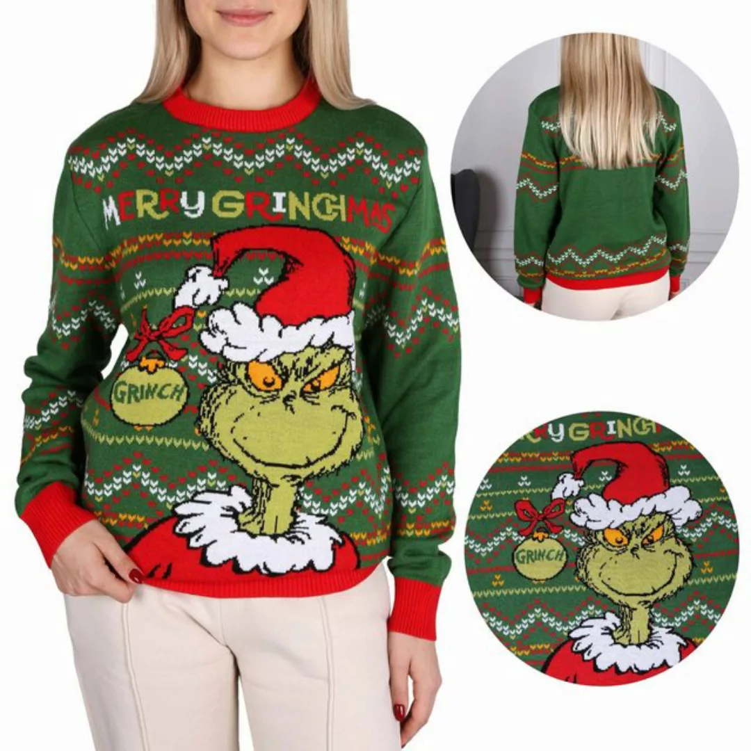 Sarcia.eu Weihnachtspullover Grinch Grüner Weihnachtspulli, unisex, warm XS günstig online kaufen