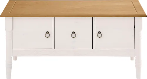 Home affaire Couchtisch "Indra", aus massiver Kiefer, FSC, mit Stauraum, de günstig online kaufen