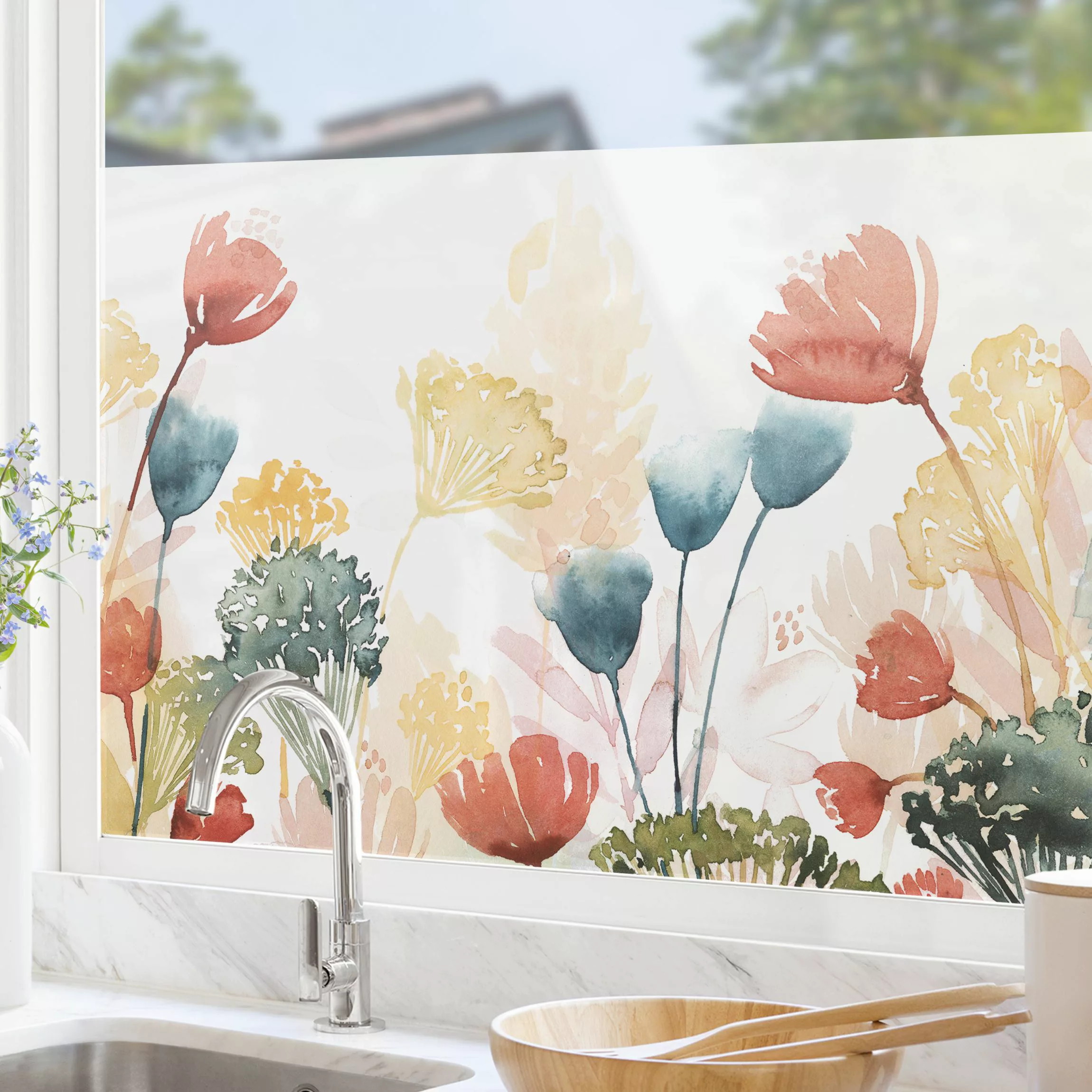 Fensterfolie Wildblumen im Sommer II günstig online kaufen