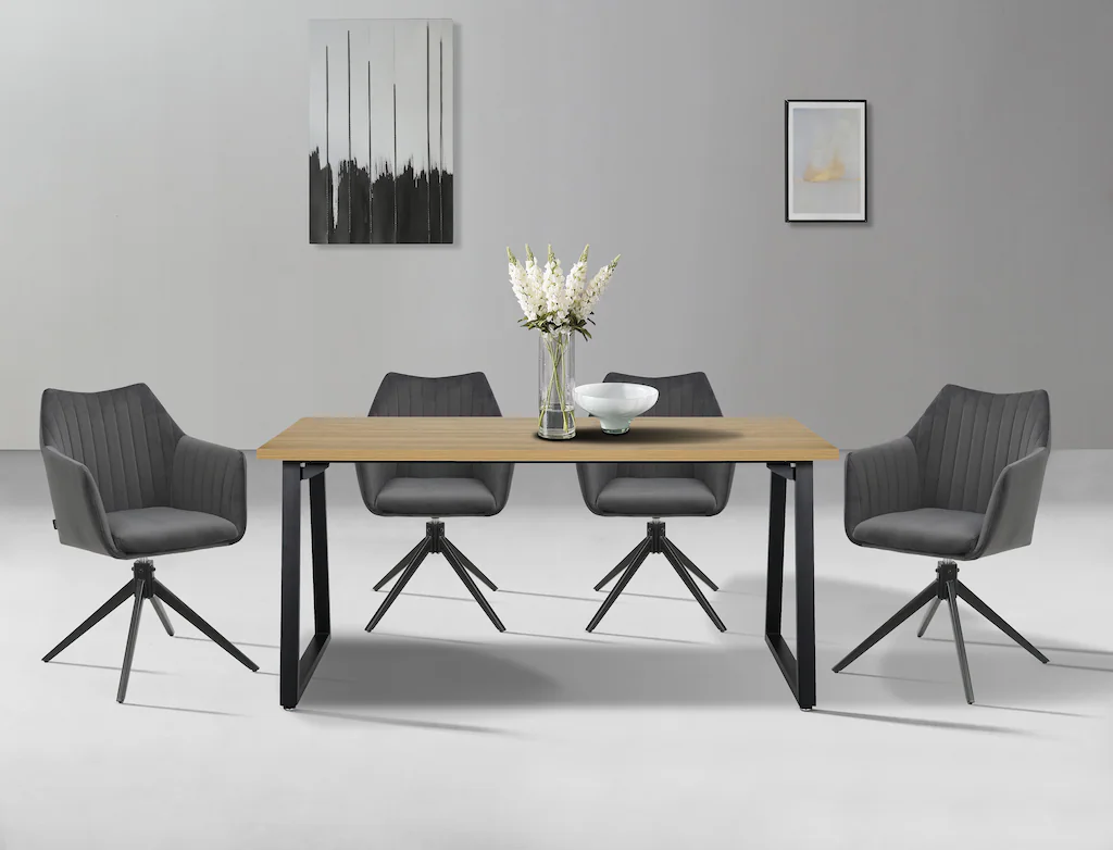 Home affaire Esszimmerstuhl "Tampa, TOPSELLER", (Set), 2 St., Samtvelours, günstig online kaufen