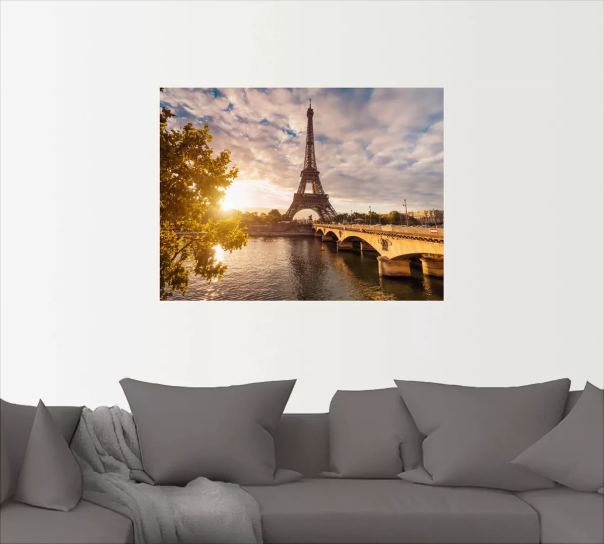 Artland Wandbild "Paris Eiffelturm II", Gebäude, (1 St.), als Leinwandbild, günstig online kaufen