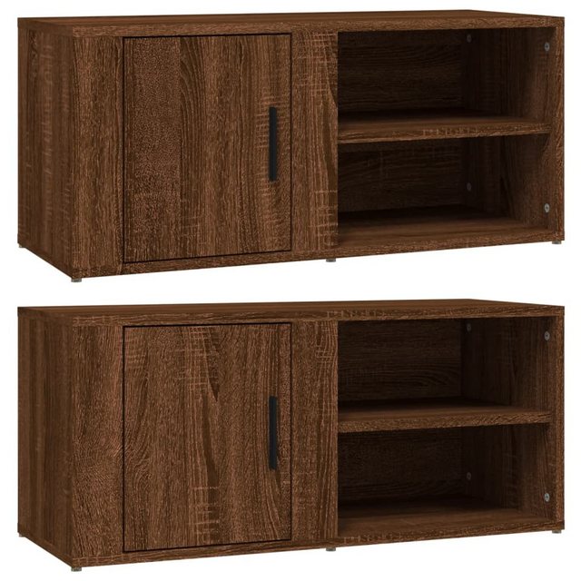 Vidaxl Tv-schränke 2 Stk. Braun Eiche 80x31,5x36 Cm Holzwerkstoff günstig online kaufen