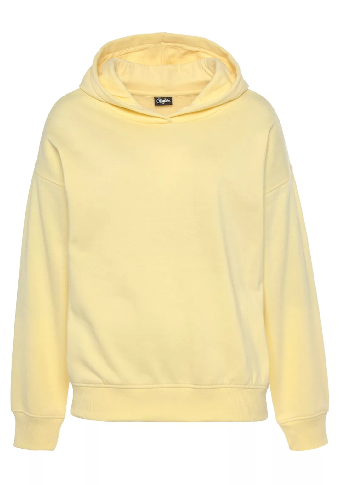 Buffalo Hoodie -Kapuzensweatshirt mit Rückenprint und Rippbündchen, Loungea günstig online kaufen