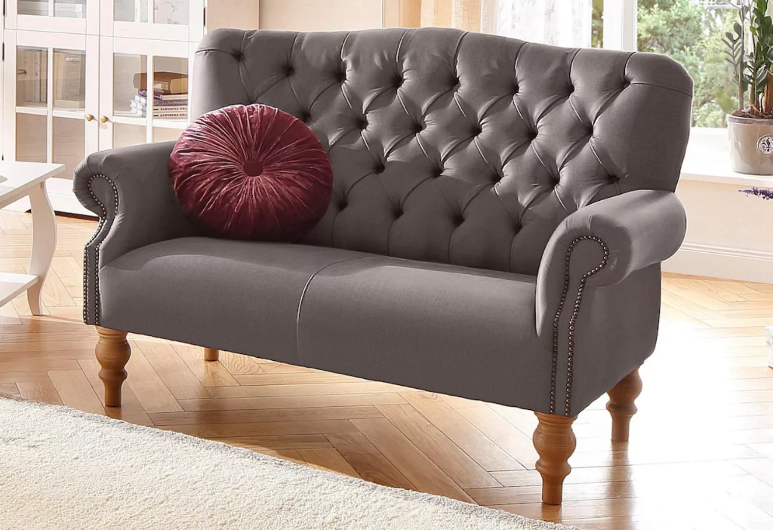 Home affaire Chesterfield-Sofa »Lord«, mit echter Chesterfield-Knopfheftung günstig online kaufen