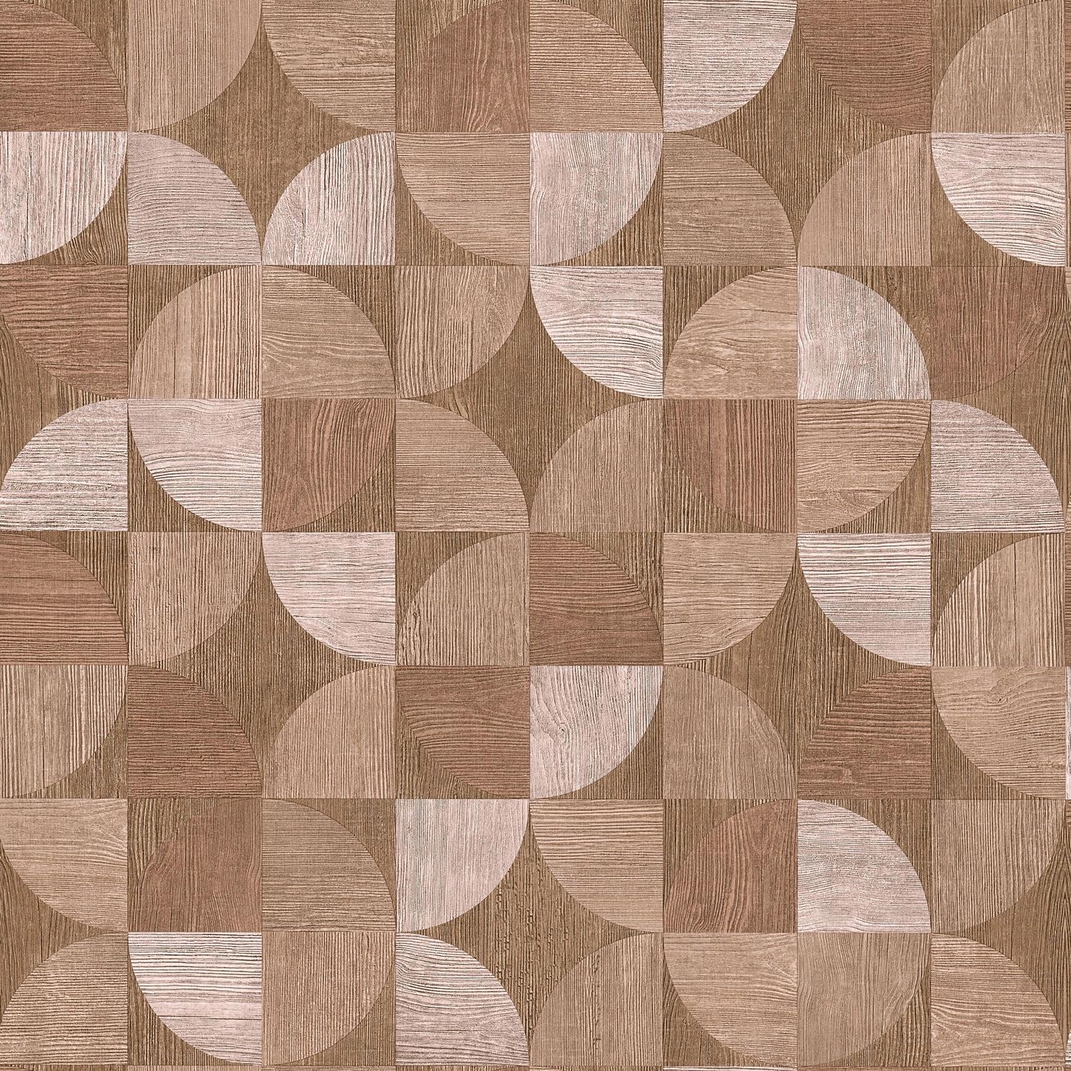 PROFHOME 369134-GU Holz Tapete Grafisch Matt Braun Beige 0,53 m x 10,05 m 5 günstig online kaufen