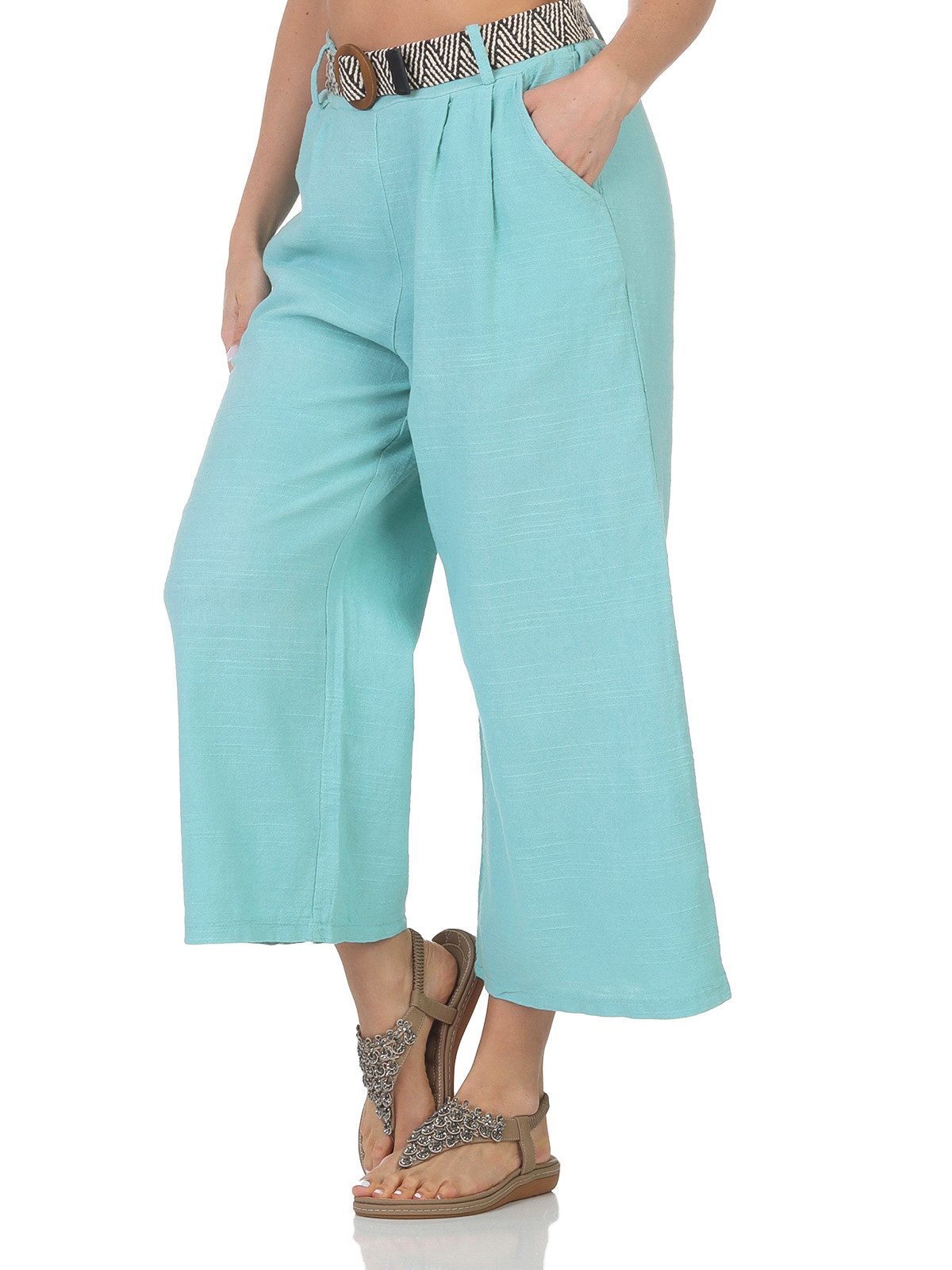 OriginalYou Leinenhose Damen Leinenhose 7/8 Länge günstig online kaufen