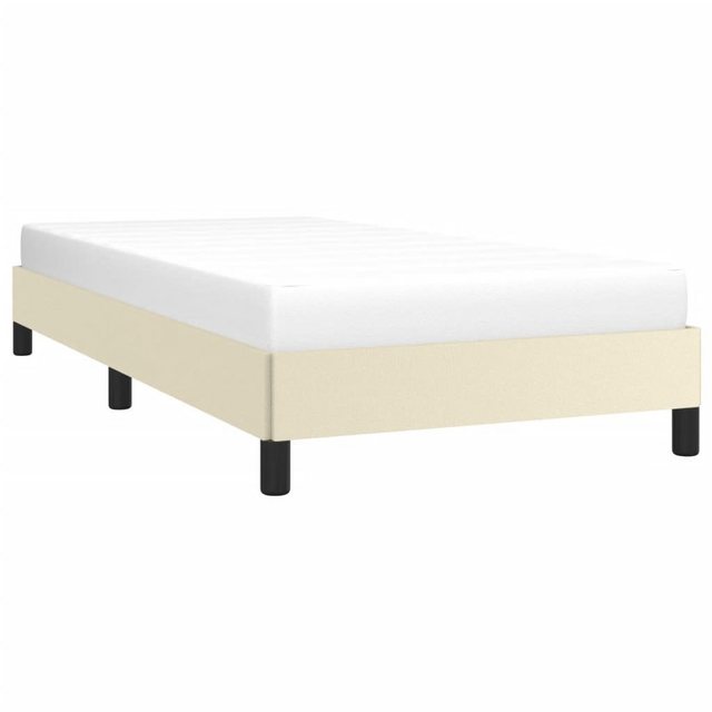 vidaXL Bett Bettgestell Creme 90x190 cm Kunstleder günstig online kaufen