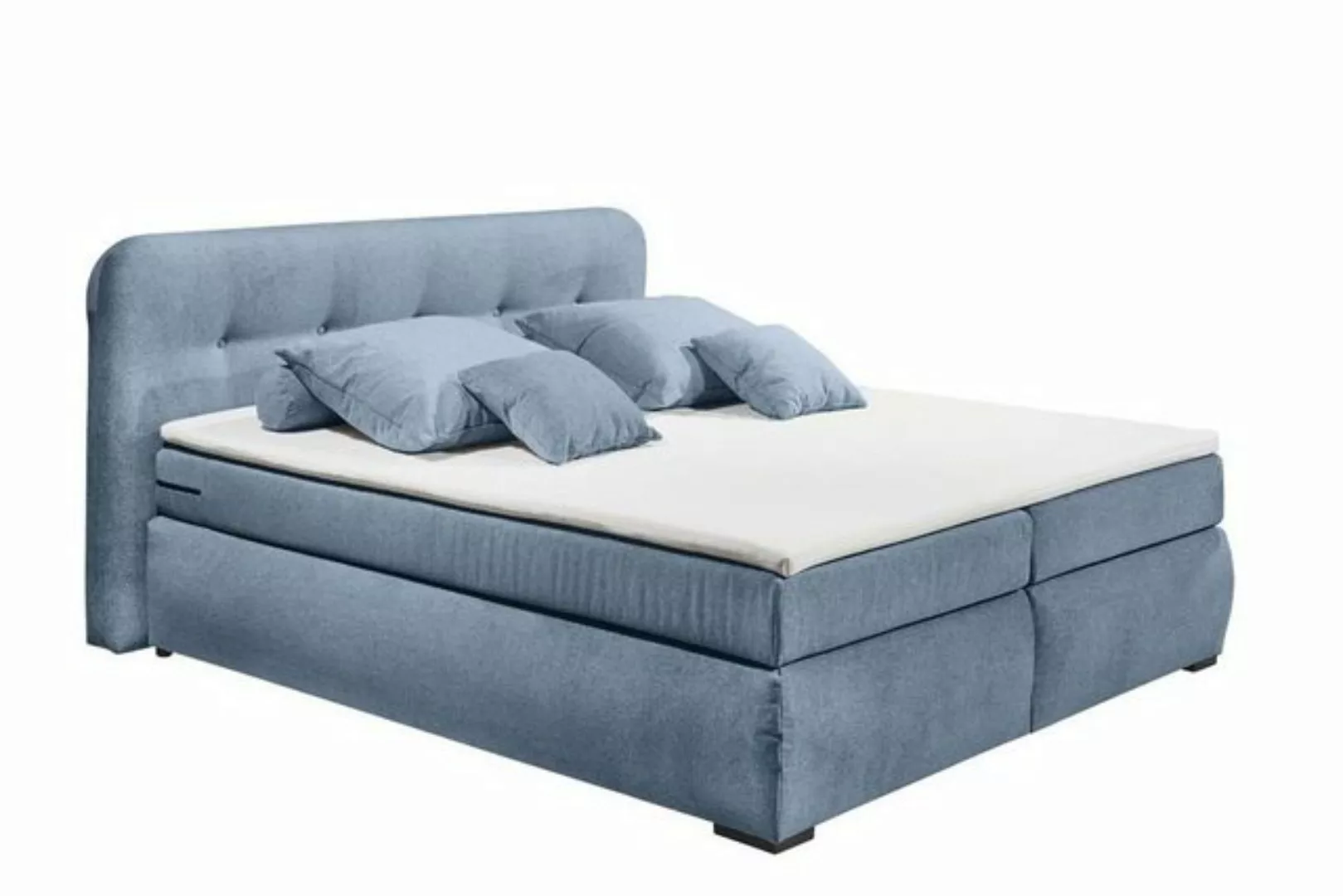 ED EXCITING DESIGN Boxspringliege (180 x 200 cm, La Palma), Blau günstig online kaufen