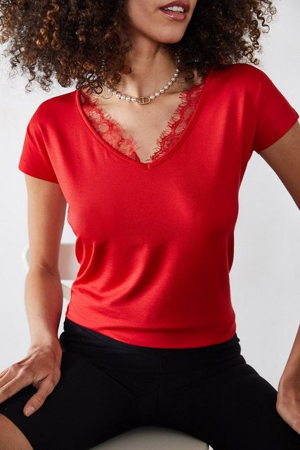Jumeon T-Shirt X2046 XHN, rot, Größe s damen, %95 Viskose / %5 Elastane günstig online kaufen