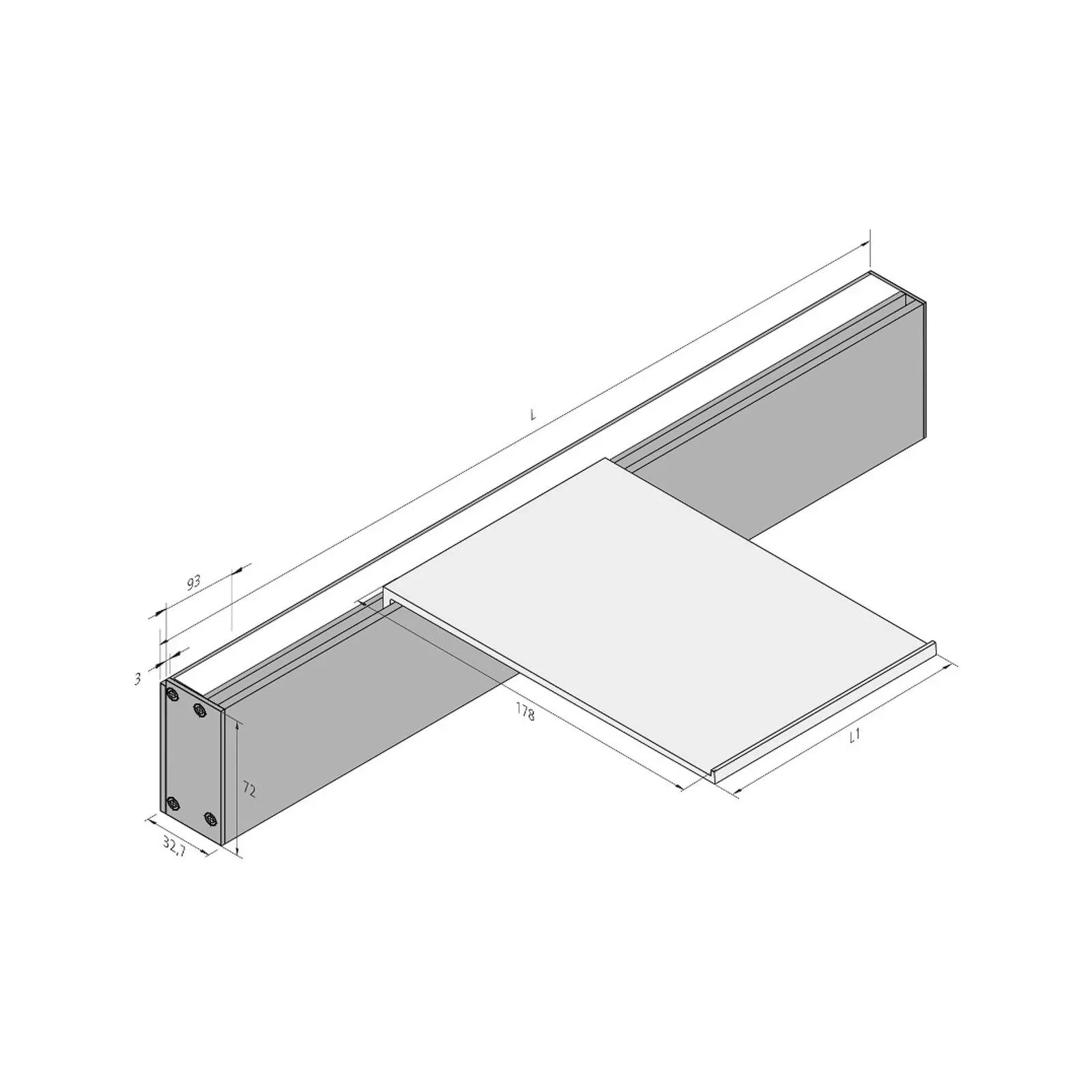 LED-Wandlampe Intero-Line, schwarz, 120 cm, Alu, CCT up/down günstig online kaufen