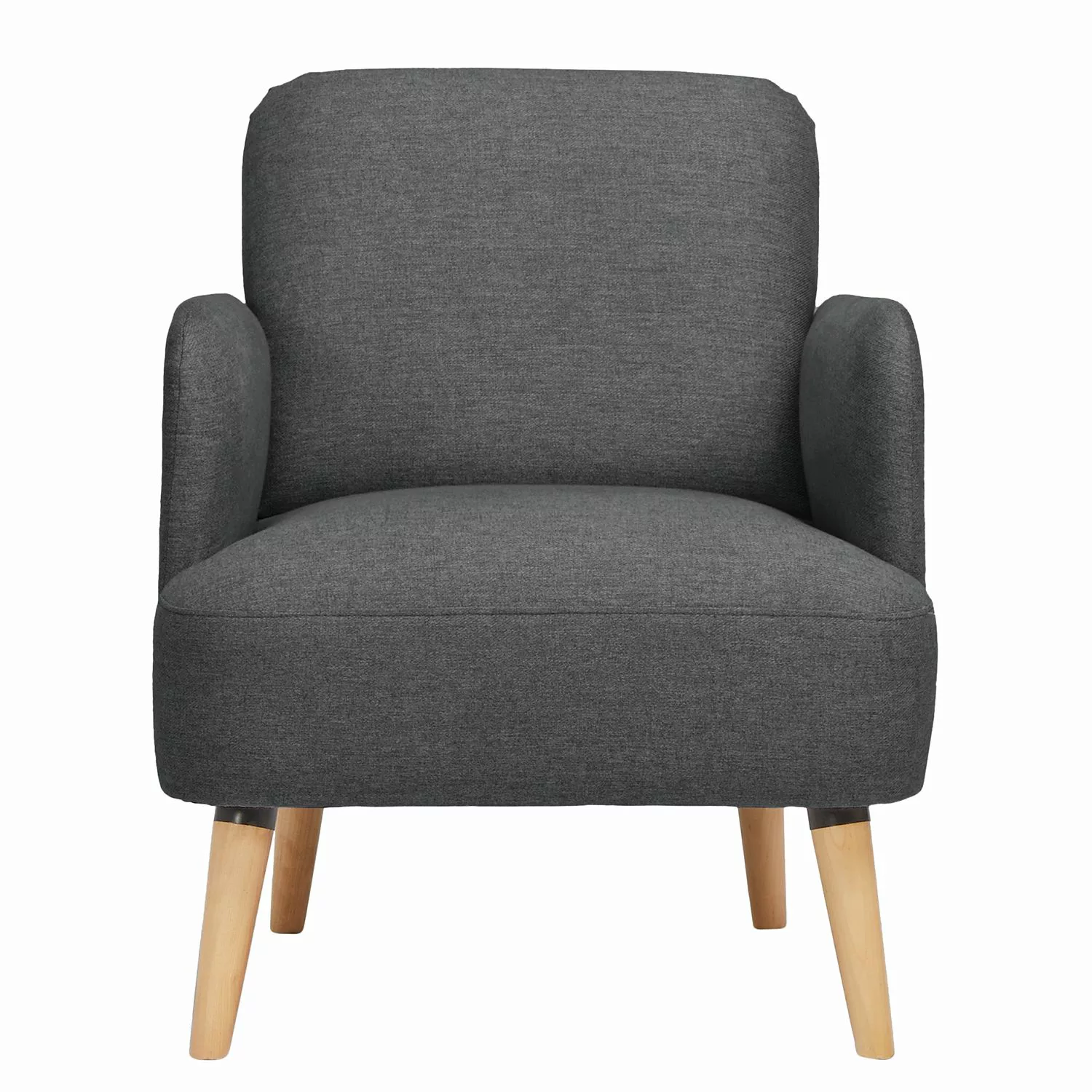home24 Mørteens Sessel Athie Anthrazit Webstoff mit Hocker 62x79x77 cm (BxH günstig online kaufen